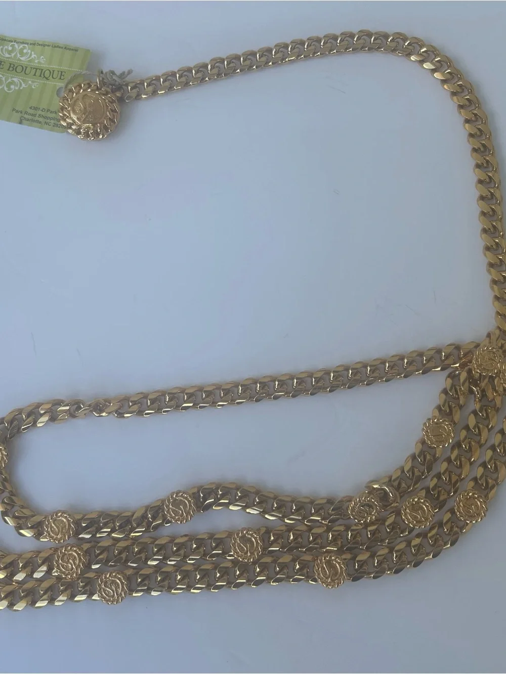 St.John Triple Strand Curb Chain Belt